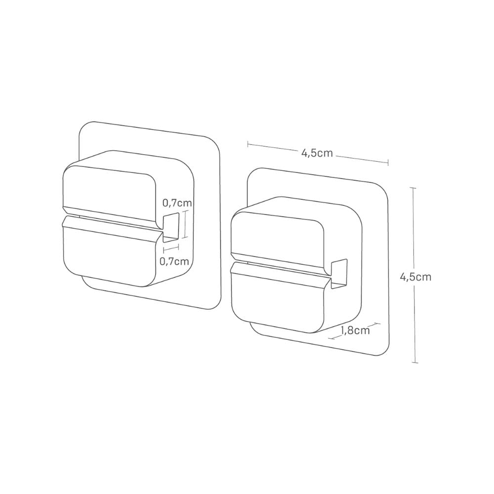 Set 2 Clips Multiuso Blanco Yamazaki®