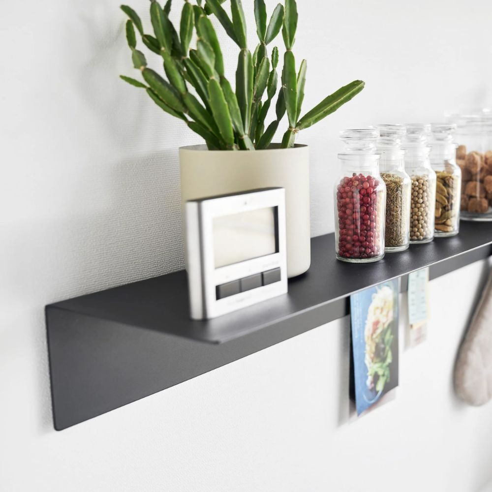 Repisa con Panel Magnético Negro 90cms Yamazaki®