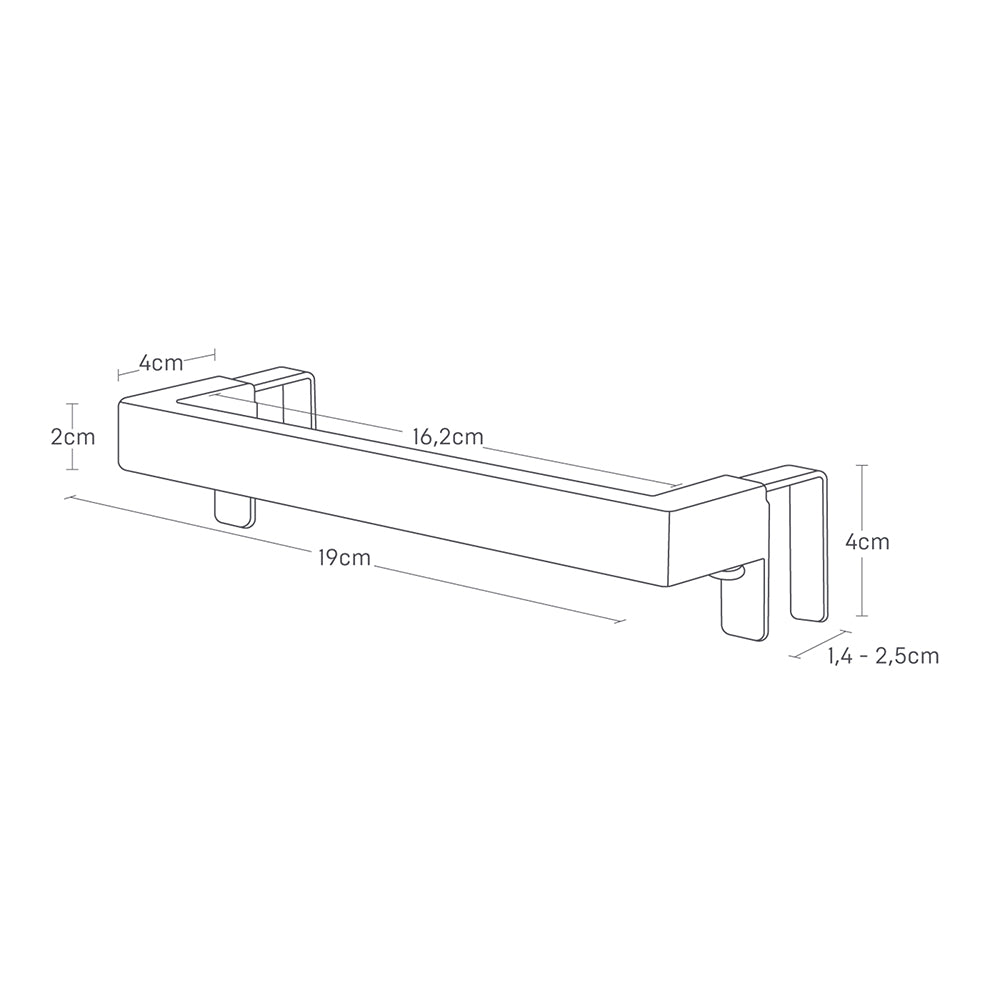 Toallero de Puerta Ajustable Blanco Yamazaki®