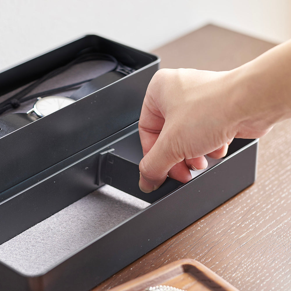 Caja Accesorios Slim 3 Niveles Negro Yamazaki®