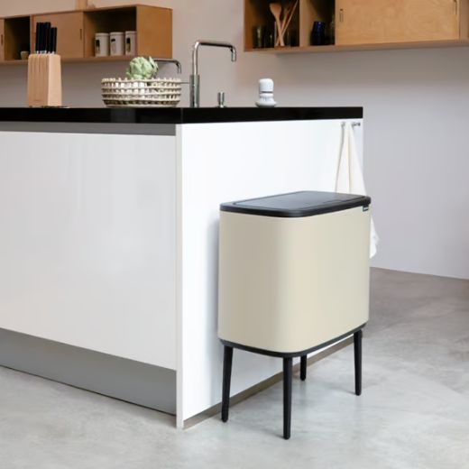 Basurero Bo Touch 11 + 23 Litros Beige Suave Brabantia®