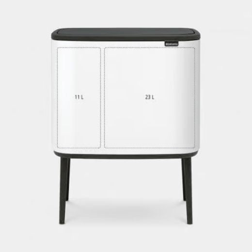 Basurero Bo Touch 11 + 23 Litros Blanco Brabantia®