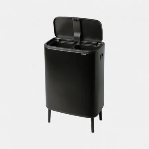 Basurero Bo Touch Hi 2 x 30 Litros Negro Mate Brabantia®