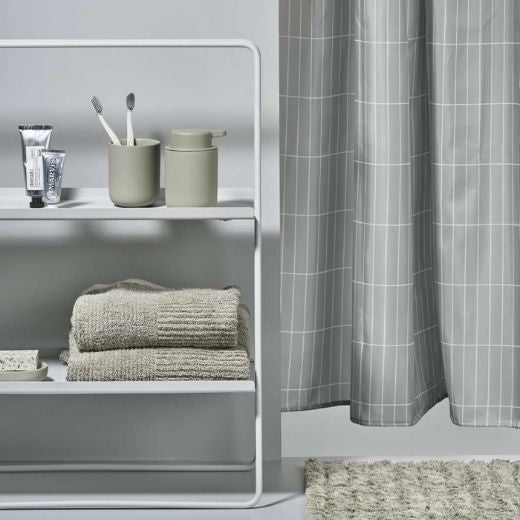 Cortina de Baño Tiles Gris Claro Zone Denmark®