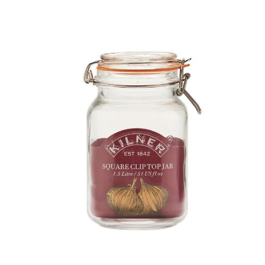 Frasco Cuadrado con Cierre Clip Top 1,5Lt Kilner®