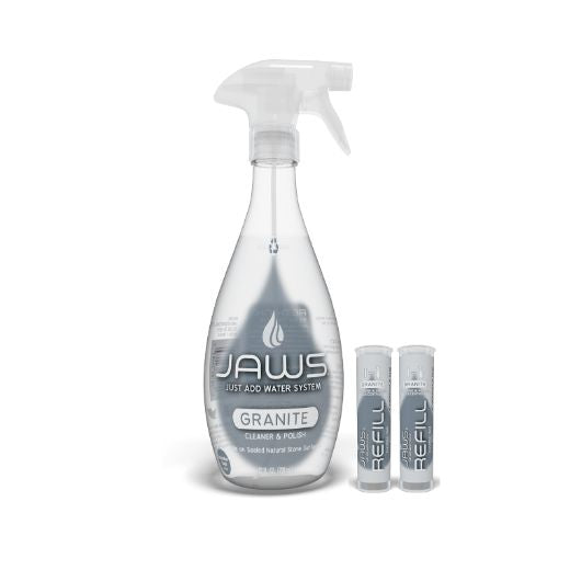 Kit Inicial Limpiador y Abrillantador Granito 2 Pods x 739 ml Jaws®