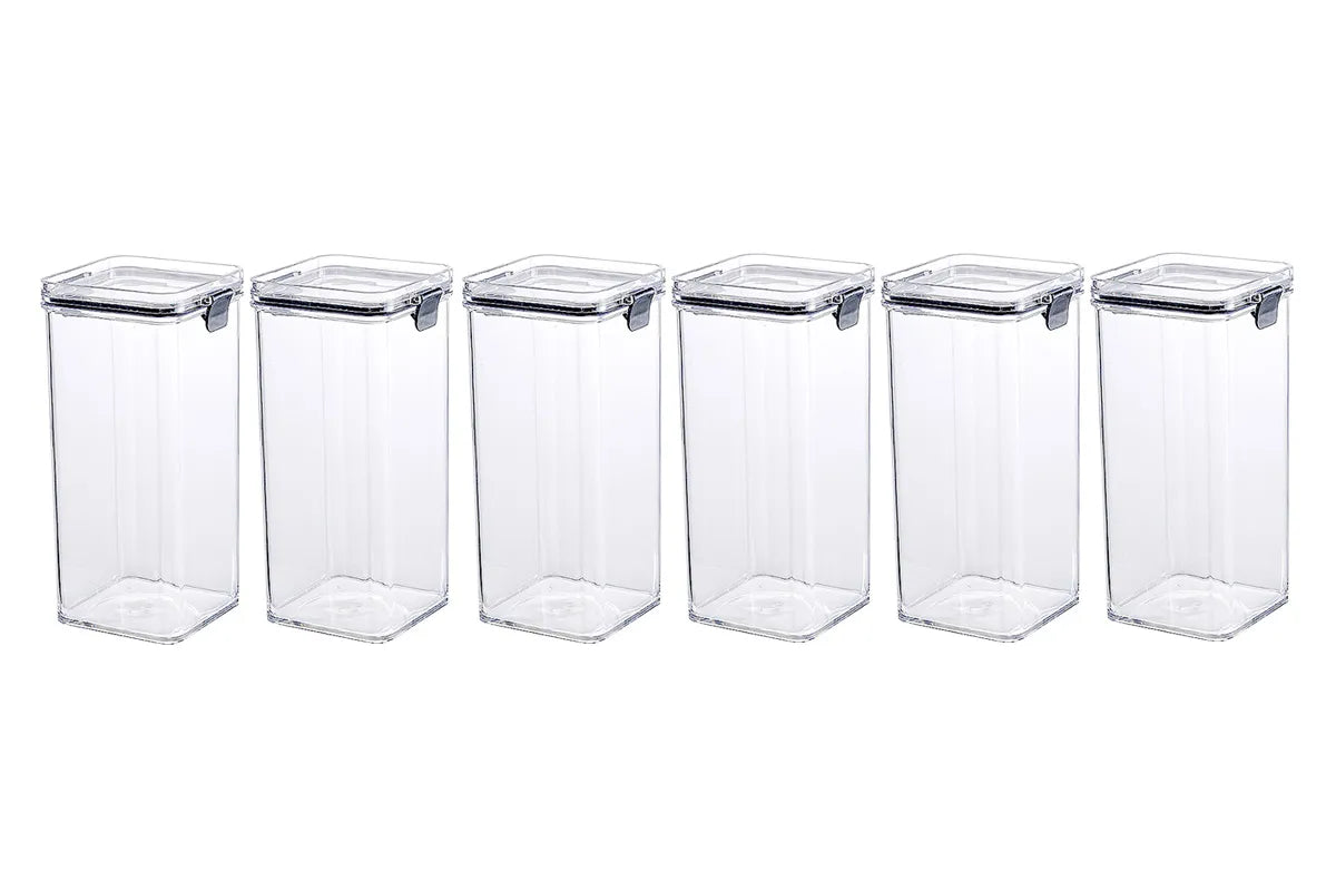 Contenedores Herméticos Lock Transparente 1,5L Pack 6 Piezas Coza®