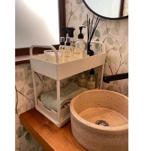 Organizador Bajo Lavaplatos 2 Niveles Blanco Just Organizer