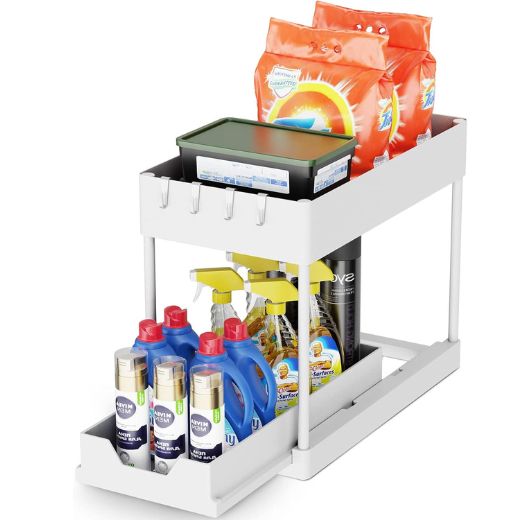 Organizador Bajo Lavaplatos 2 Niveles Blanco Just Organizer
