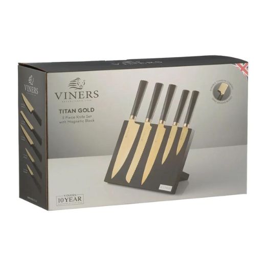 Set 6 Pzs Titan Gold Bloque Magnético Viners®