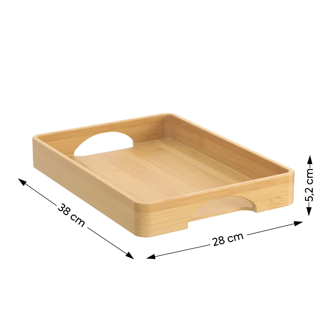 Bandeja de Bambú con Asa Coza Brisa 8x28x5,2 cm
