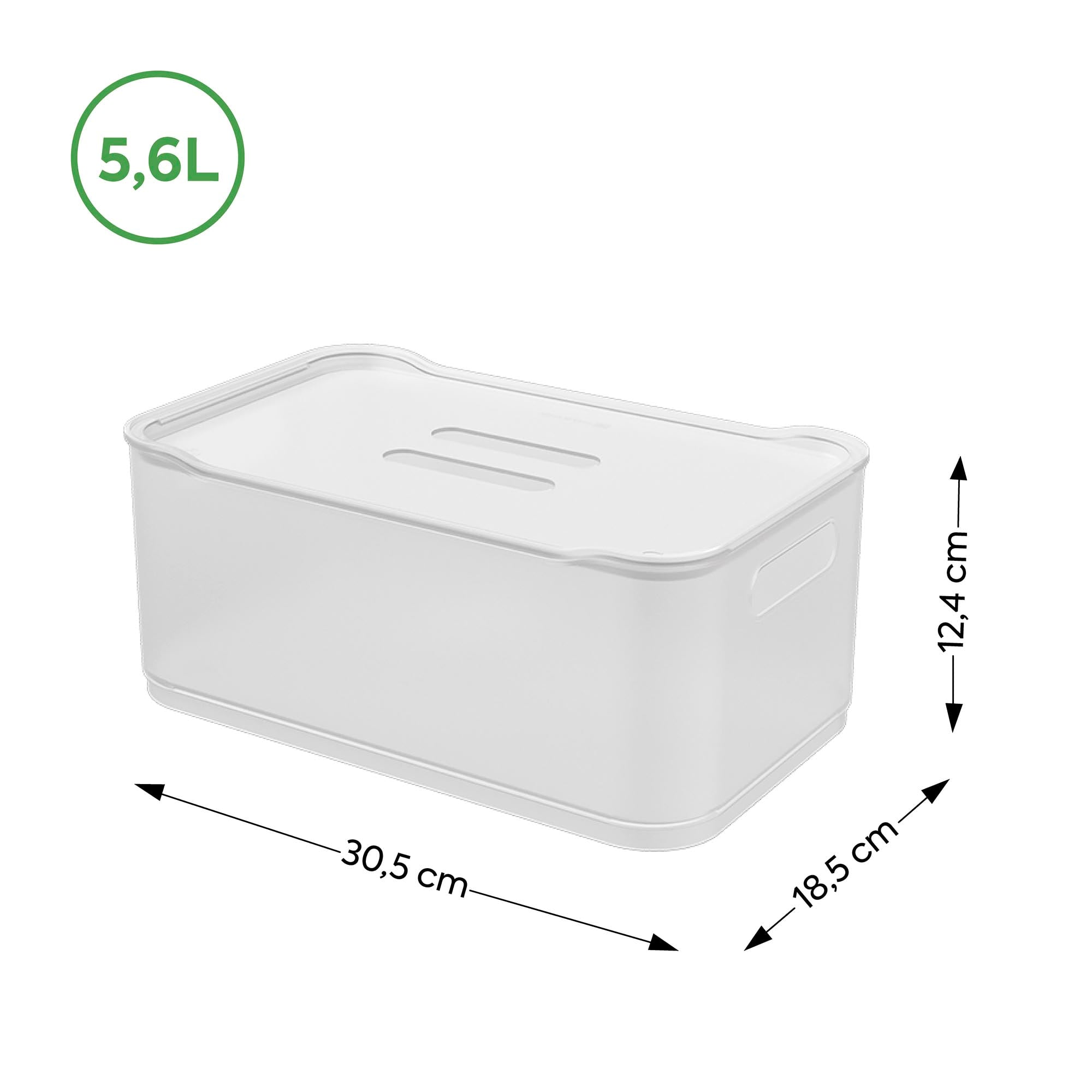 Caja Organizadora con Tapa Fit Grande 5,6 Litros Natural Coza®