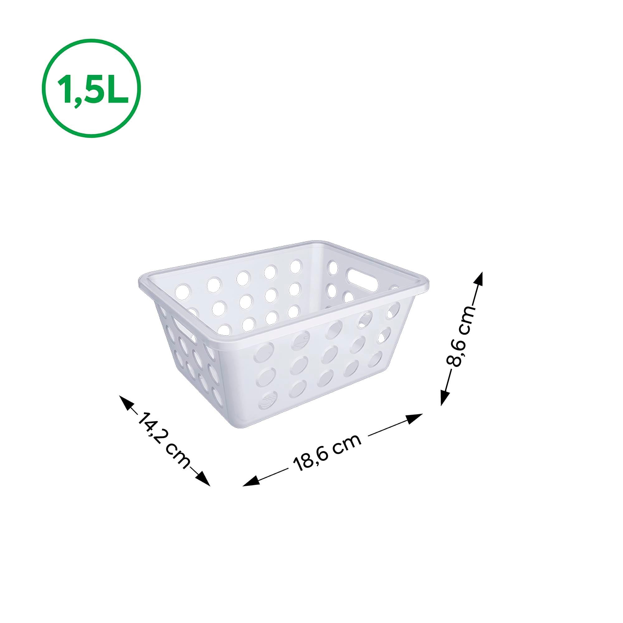 Cesta Organizadora One Pequeña 1,5 Litros Natural Coza®