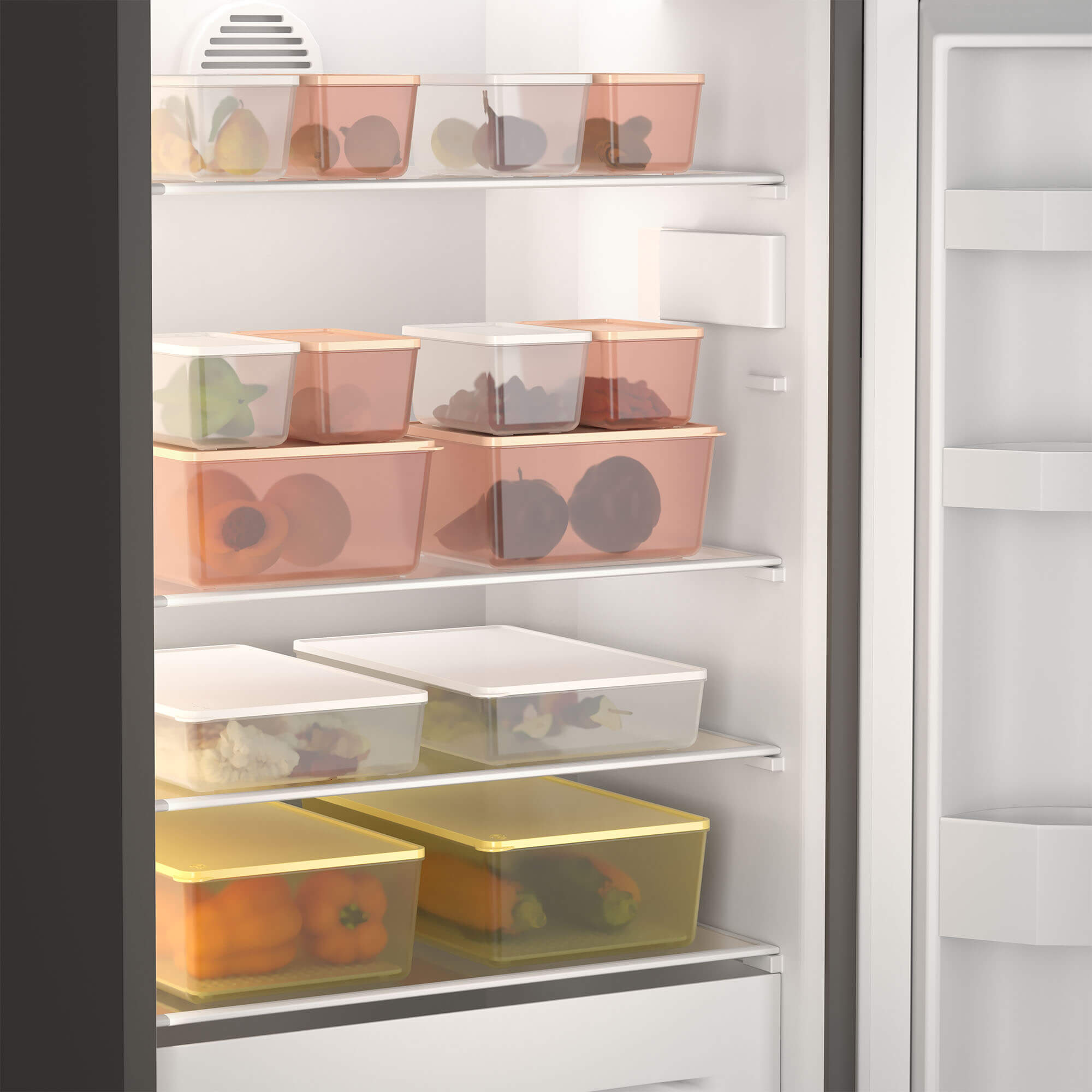 Set de Potes con Tapa Basic 3 Piezas Natural Coza®