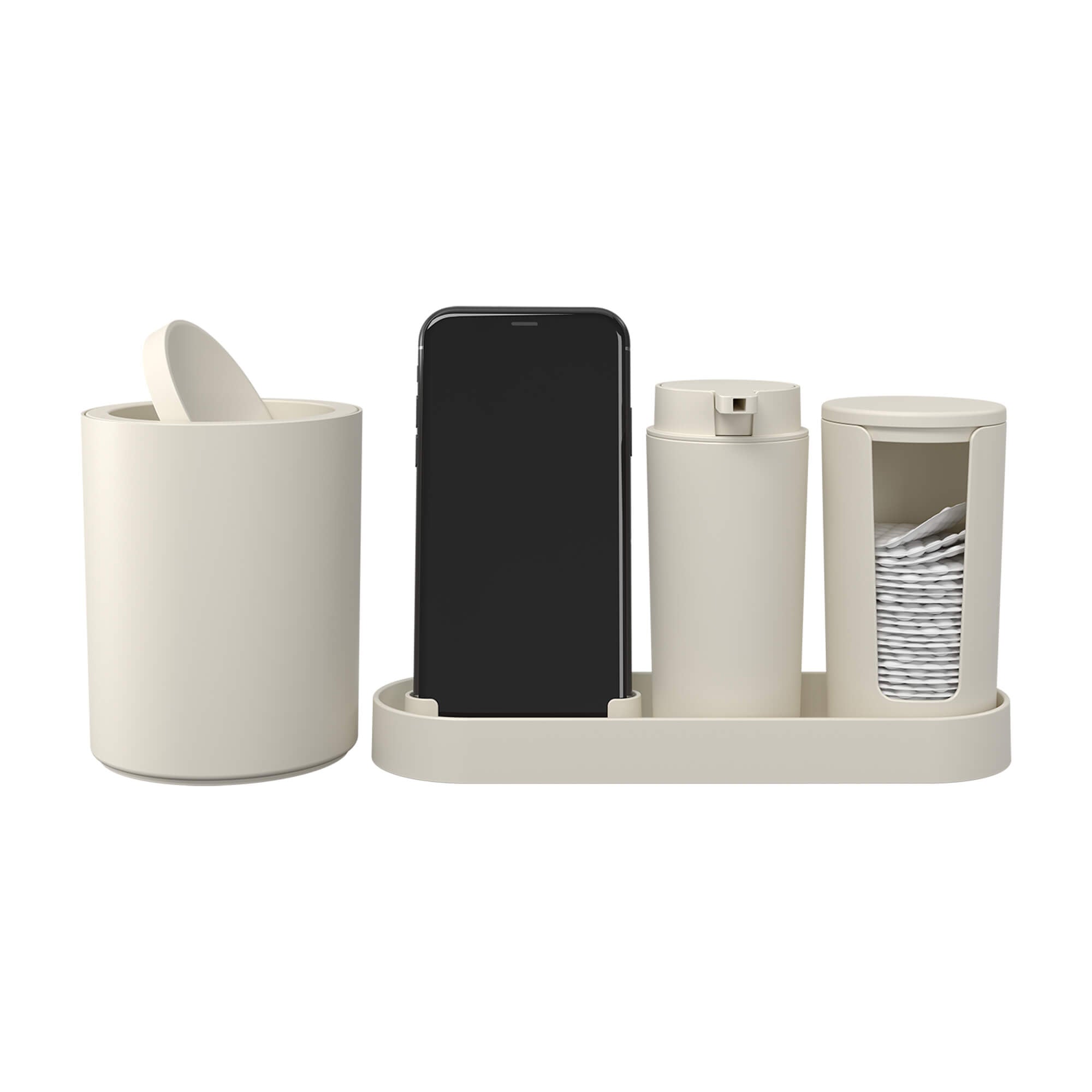 Conjunto para Baño Serene 4 Piezas Gris Claro Coza®