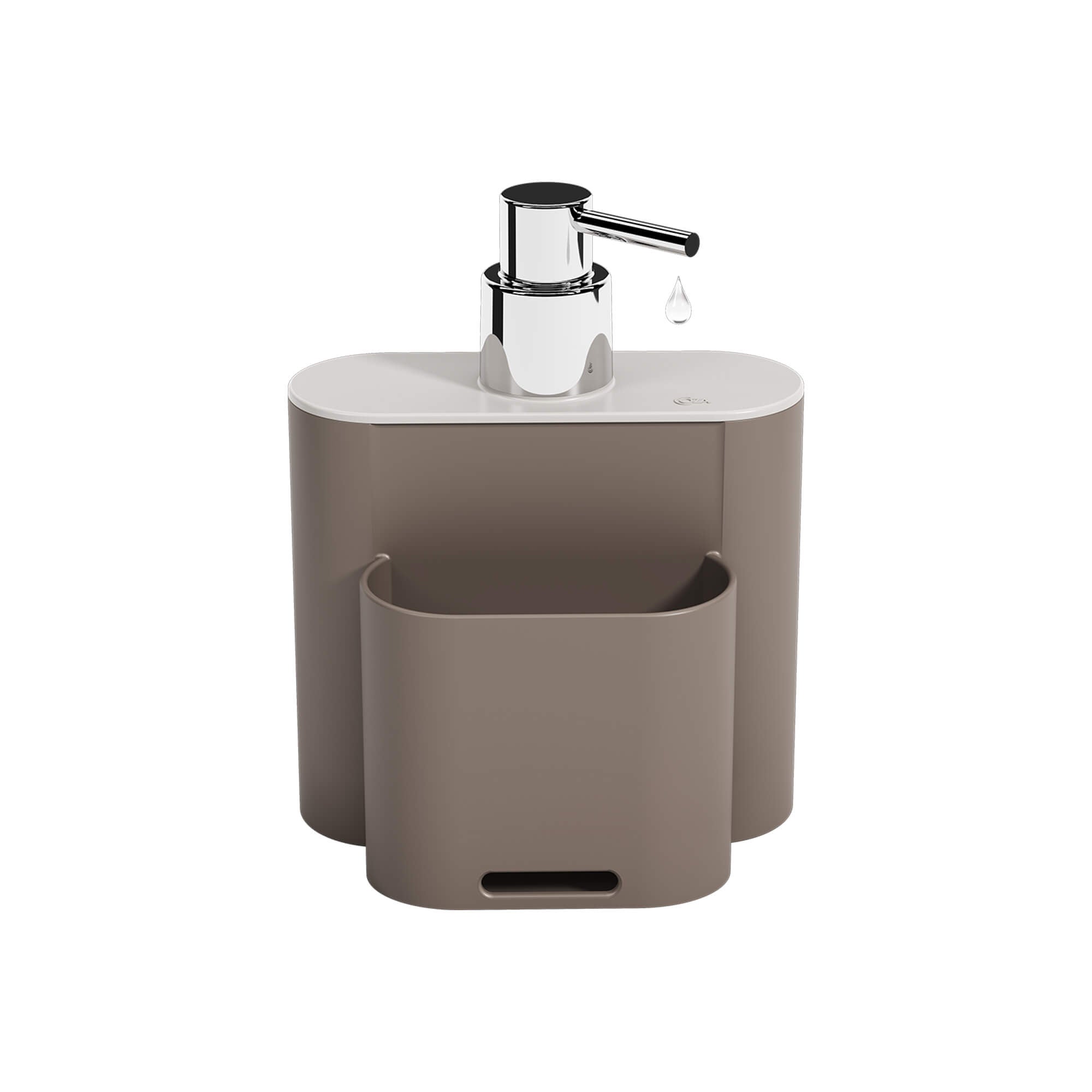Dispensador para Detergente Flat 500ml Gris Cálido e Gris Claro Coza®