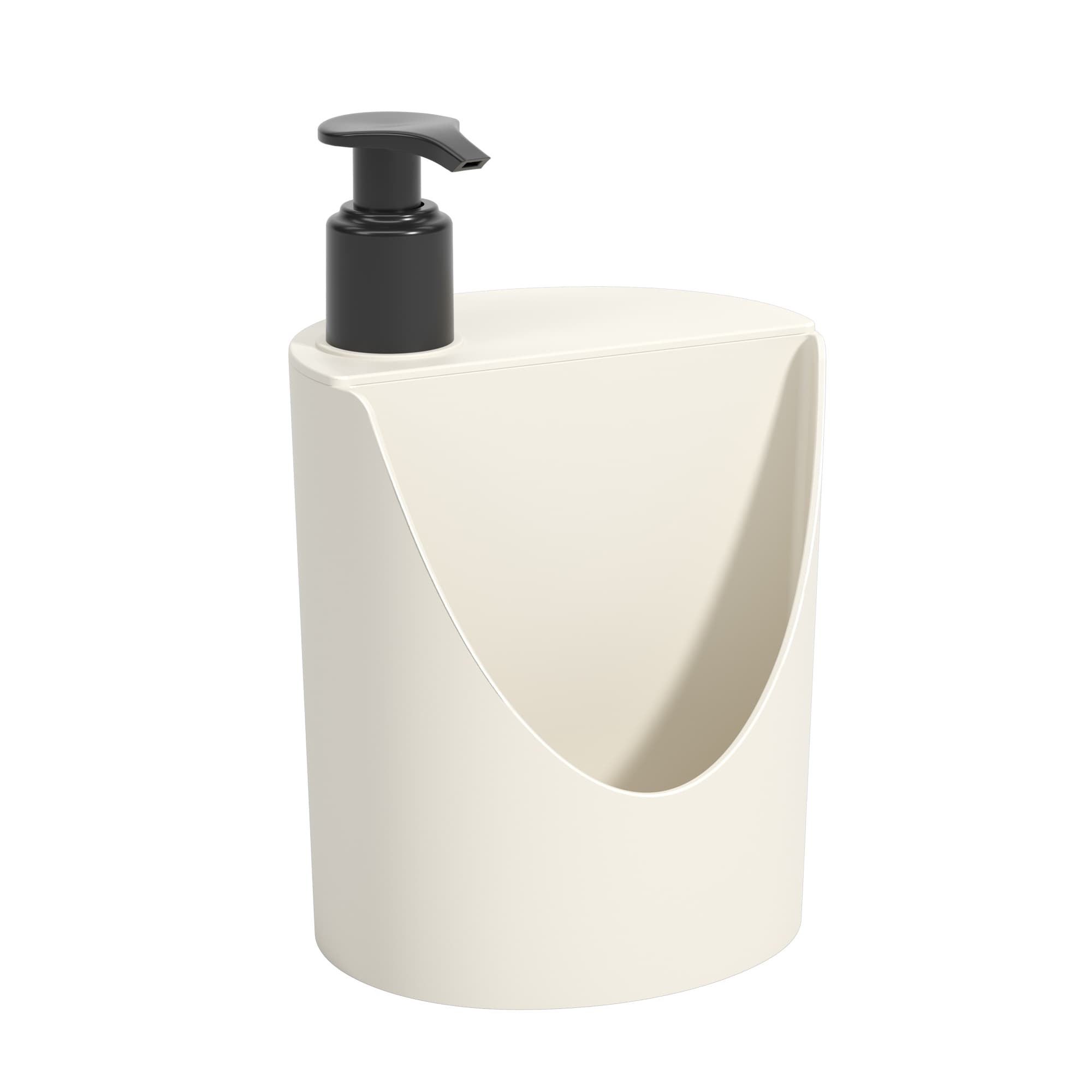 Dispensador de Detergente y Esponja Basic 600ml Gris Claro Coza®