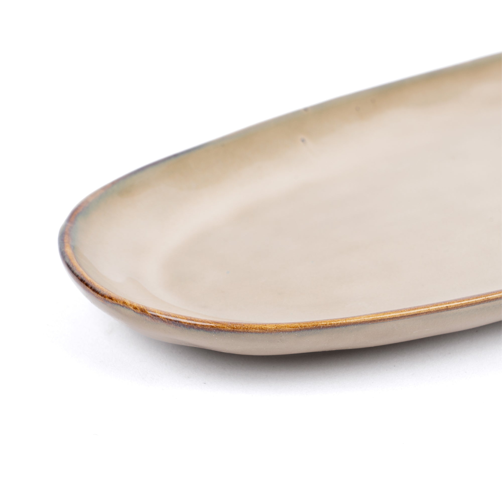 Fuente Ovalada Aperitivo Cerámica 36 cm Siena Simplit