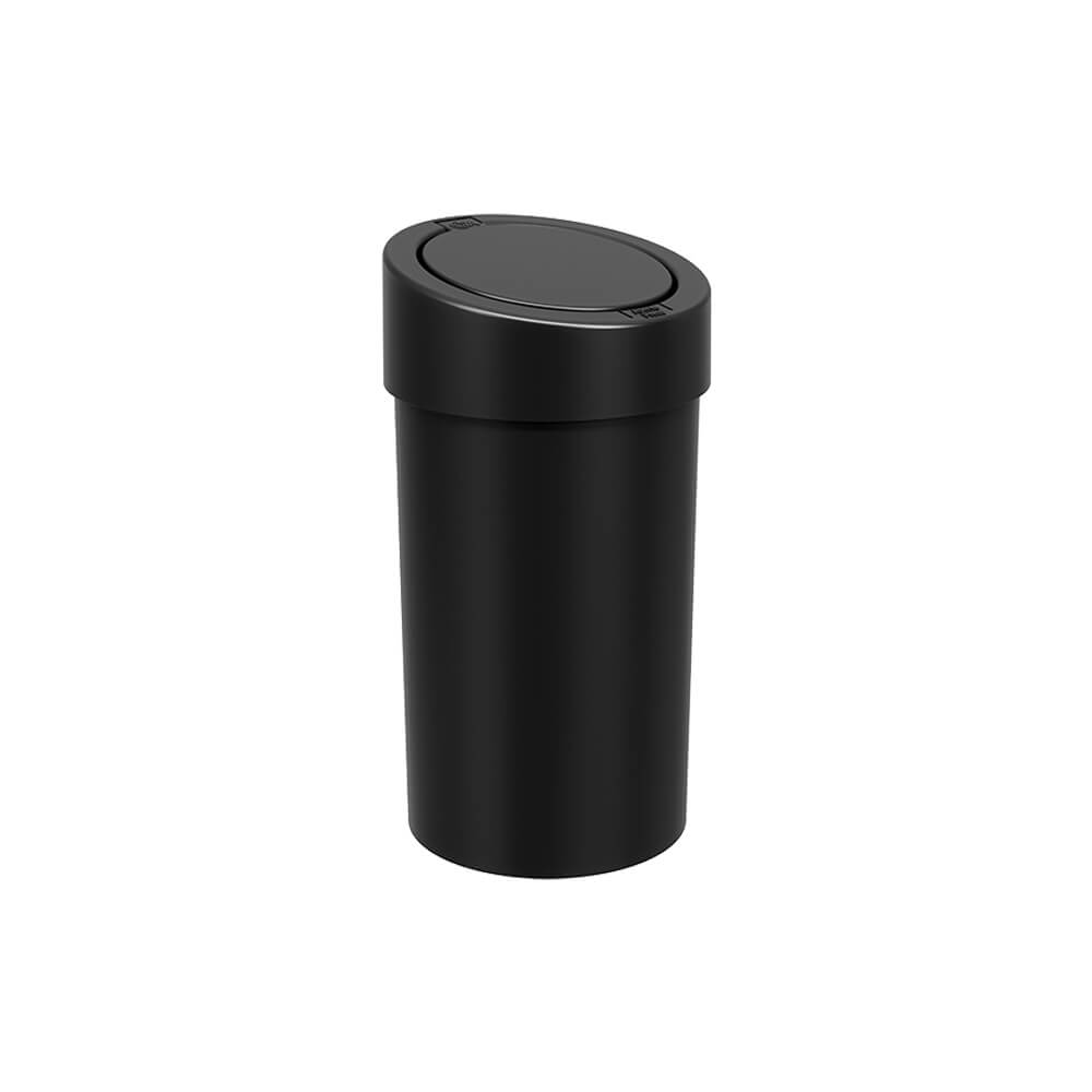 Basurero con Tapa a Presión 9 Litros Negro Coza®