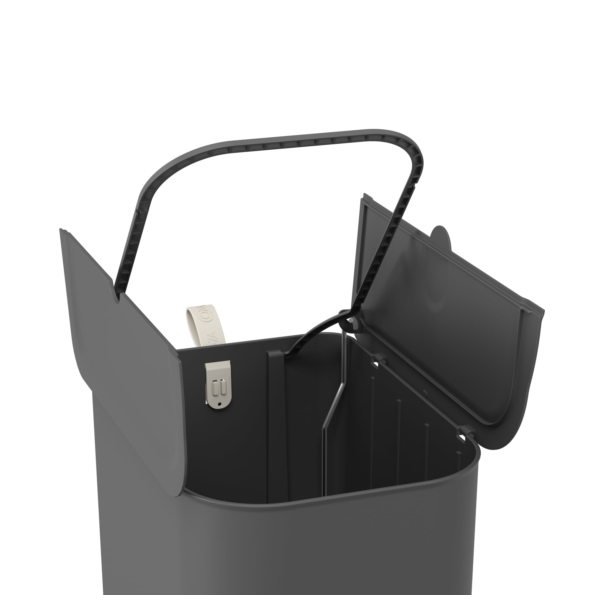 Basurero Borboleta con Pedal 12L Gris Grafito con Asa Coza®