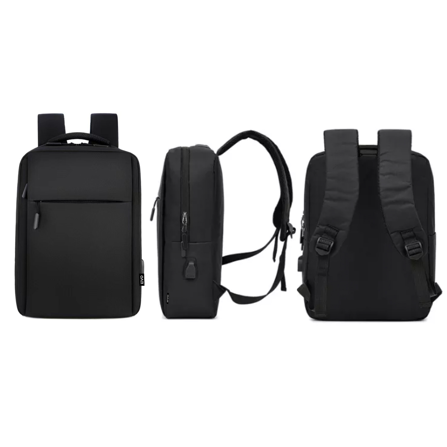 Mochila para Notebook con Puerto USB 15" Negra Levo