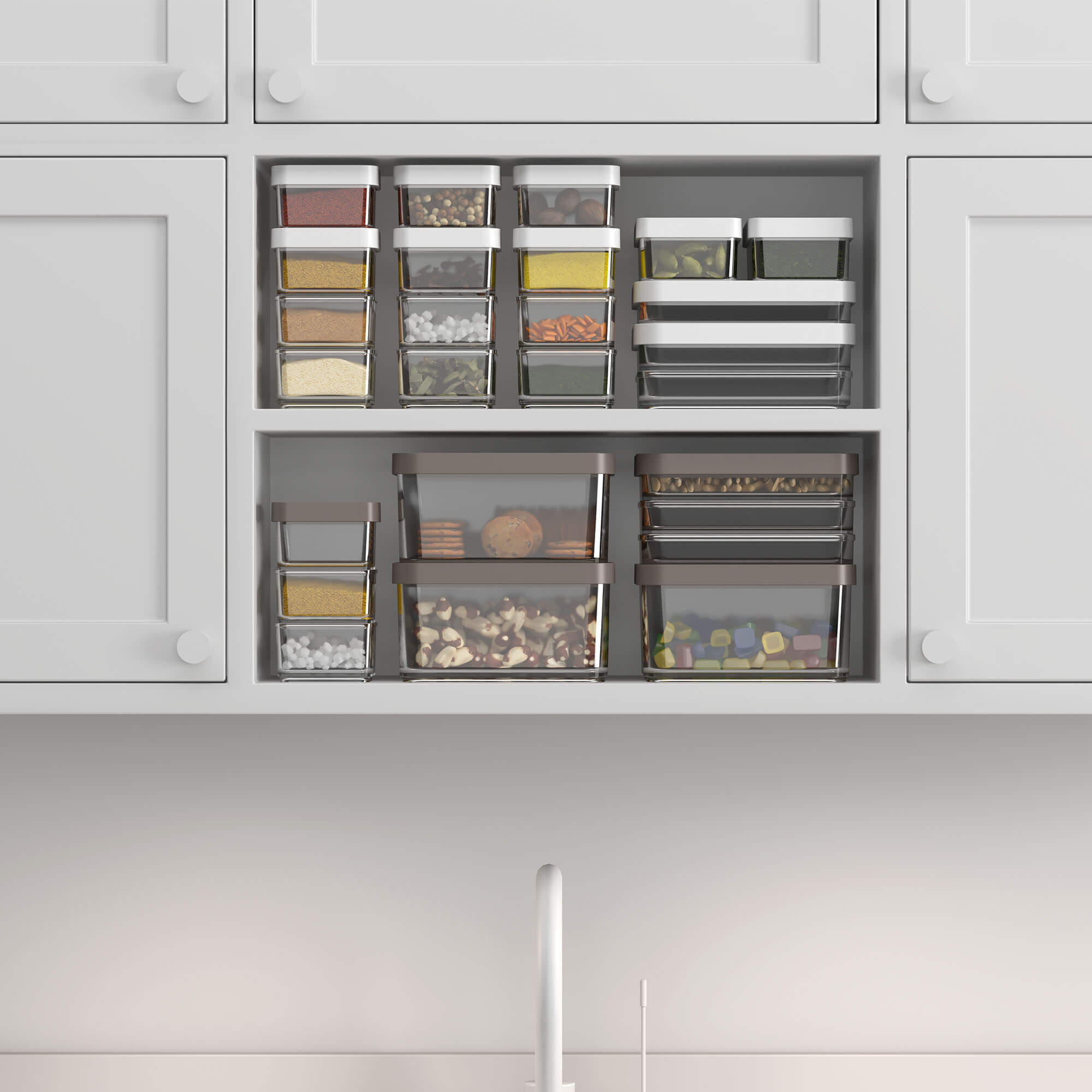 Contenedor Clear Duo 560ml Blanco Coza®