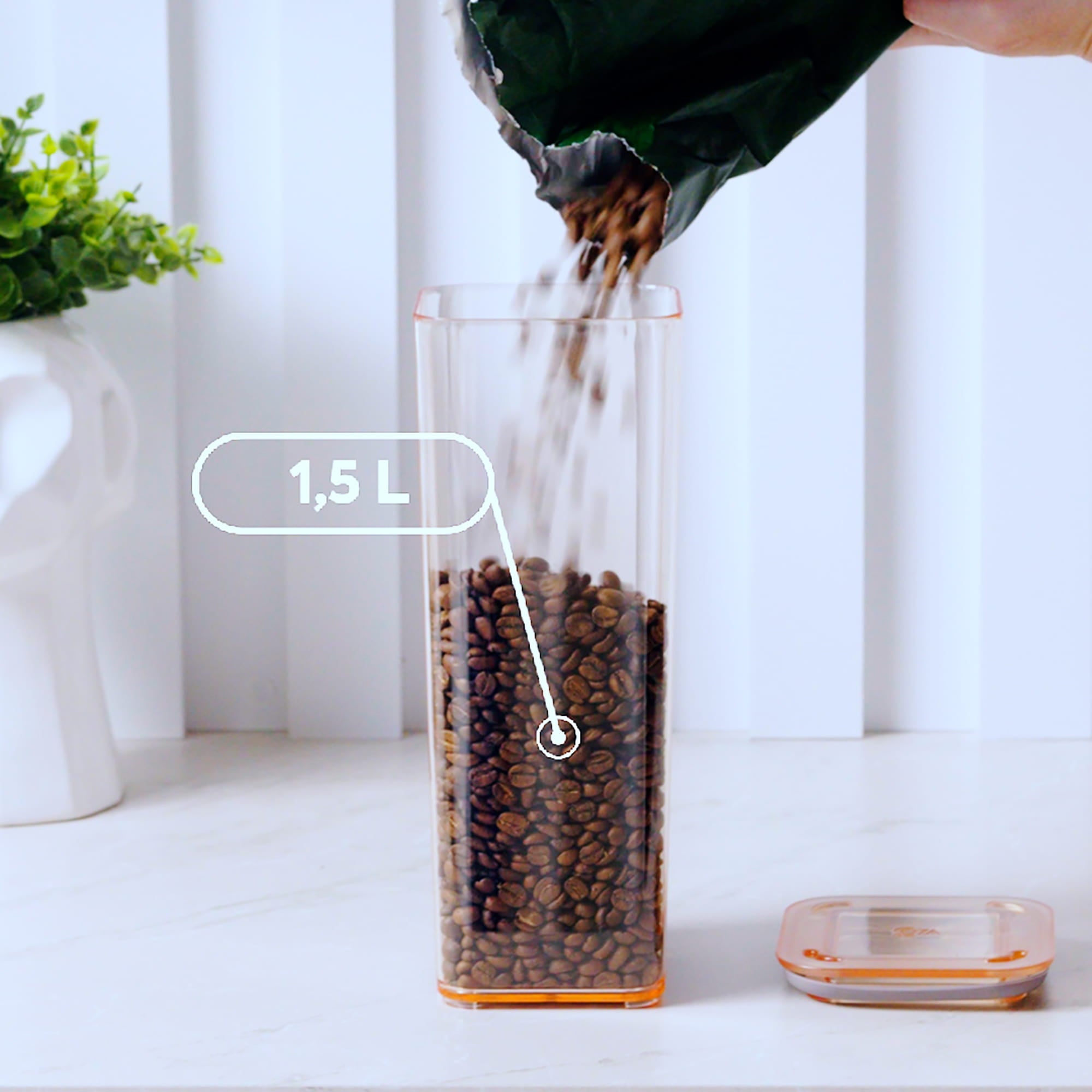 Contenedor Hermético Modo 1,5 Litros Cristal Coza®