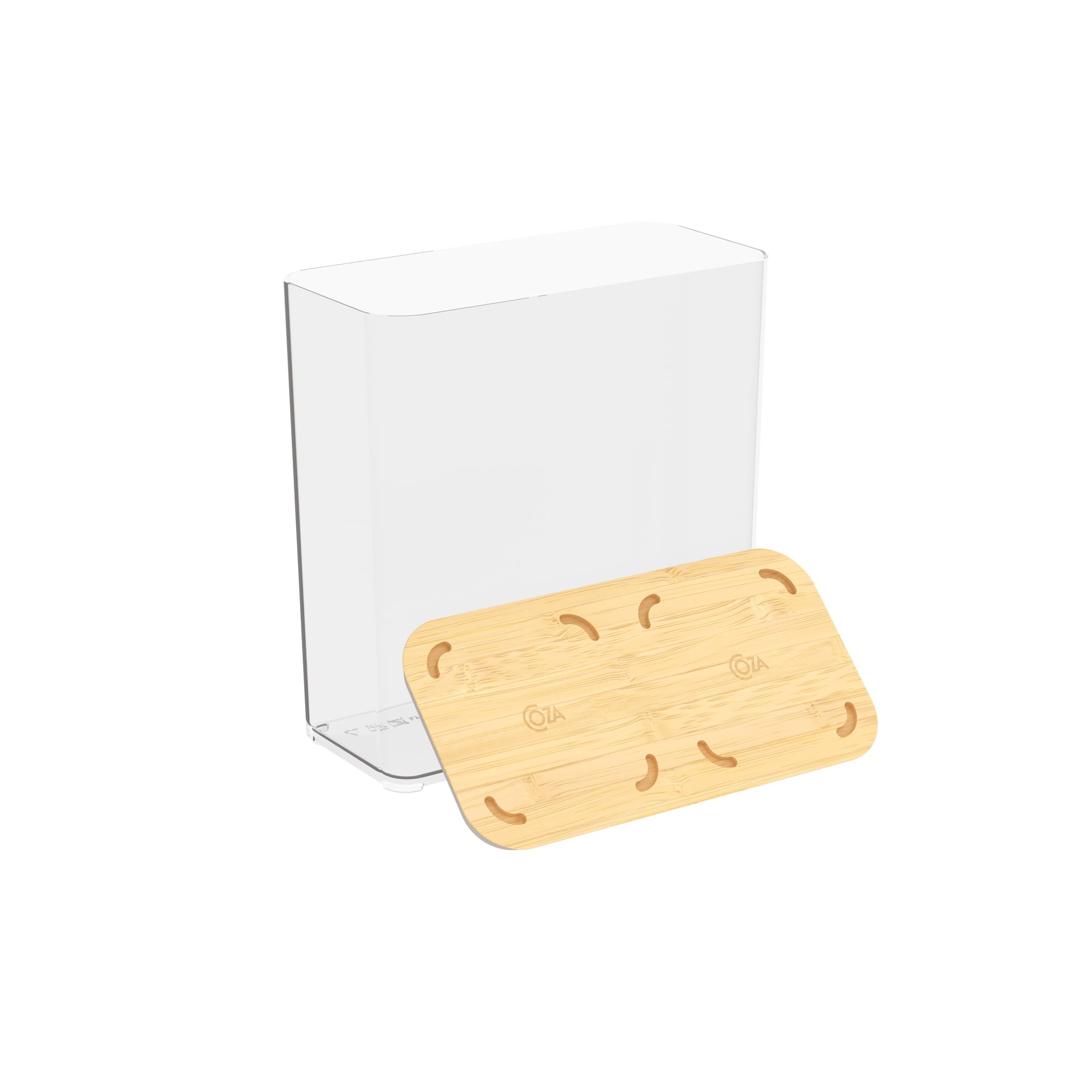 Contenedores Herméticos Modulares Tapa Bambú 2,7L Pack 4 Piezas Coza®