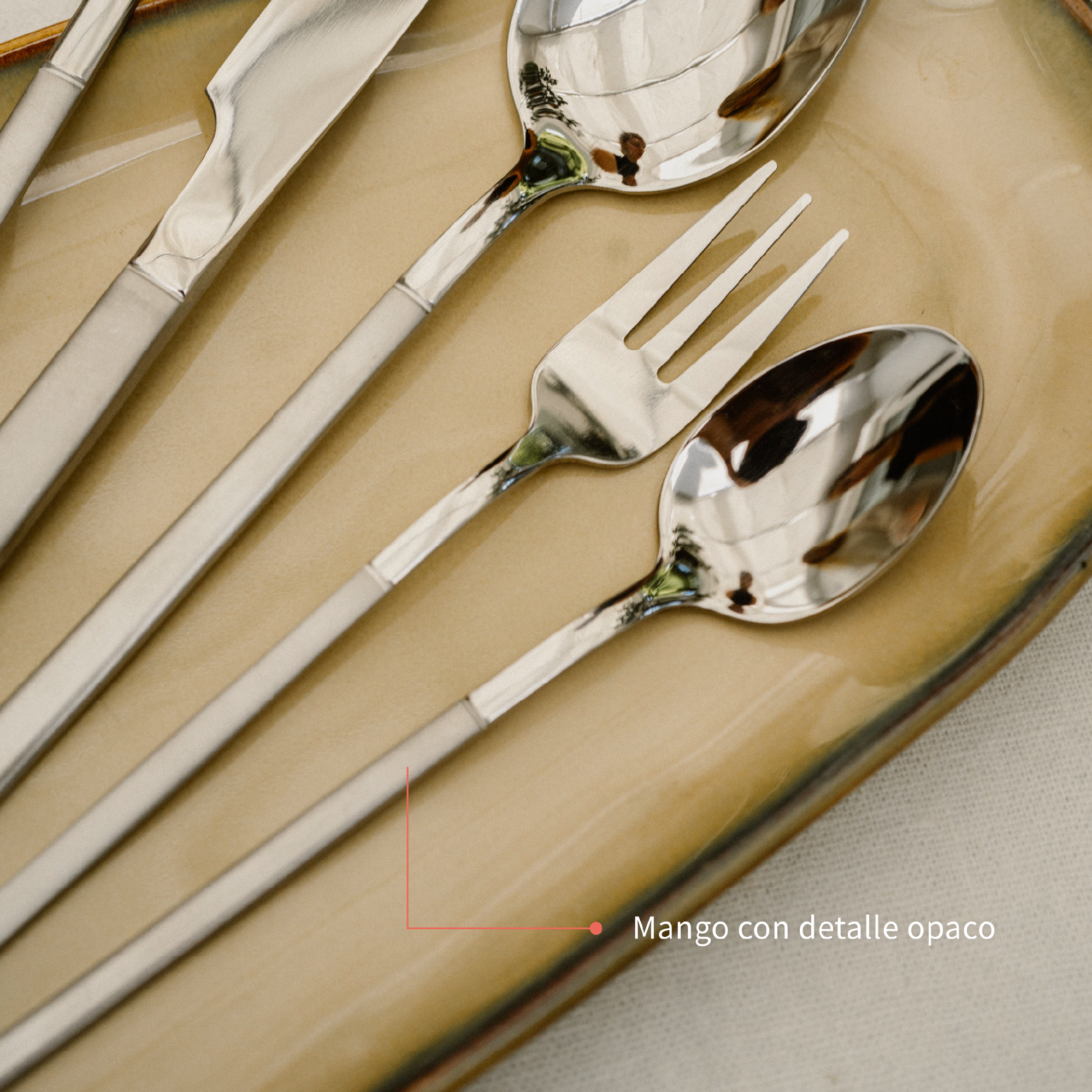 Set de Cuchillería 30 pcs Cubiertos Acero Inoxidable Puglia