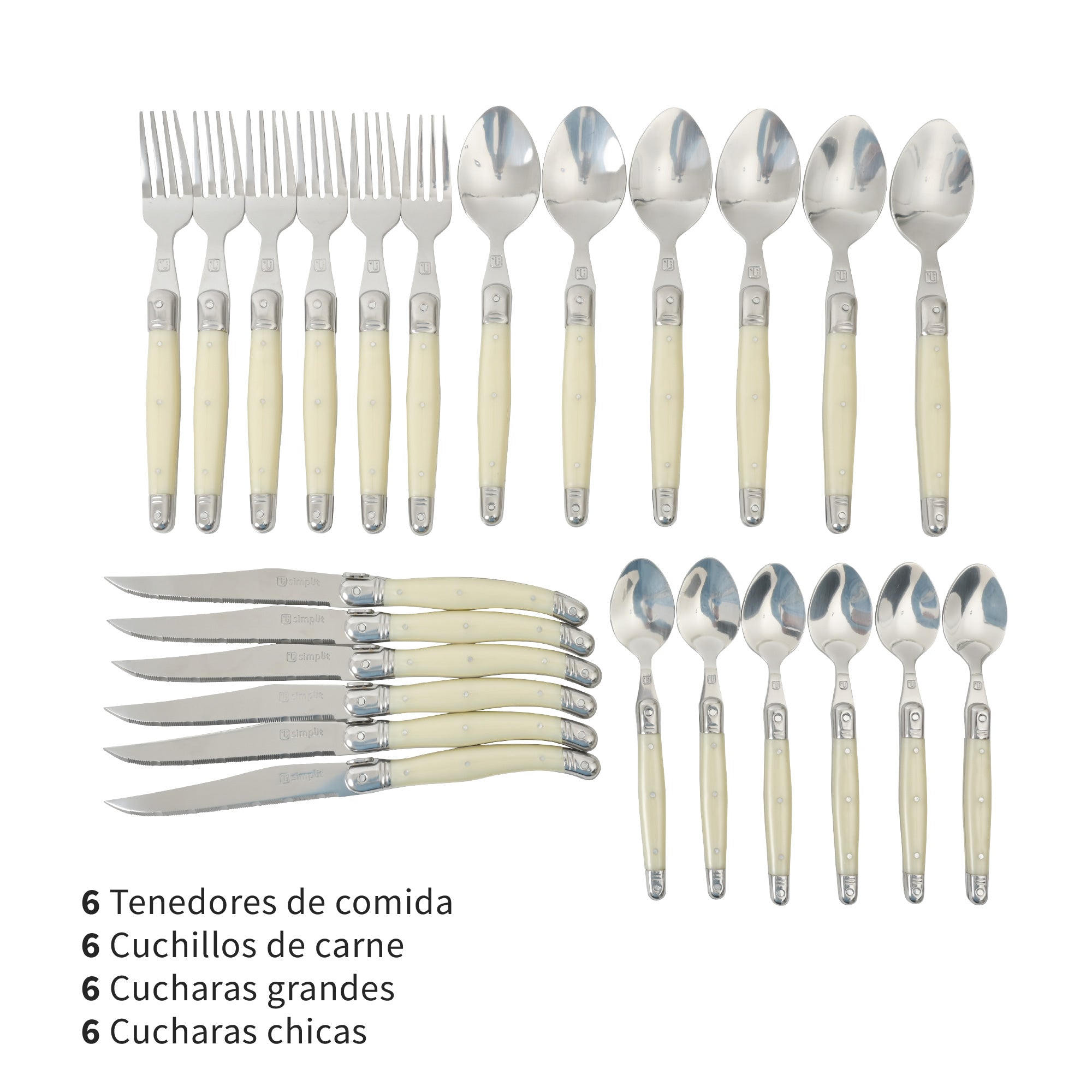 Set de Cuchillería 24 pcs Cubiertos Versalle Simplit