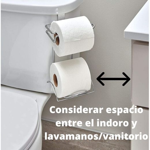 porta rollo papel higienico baño