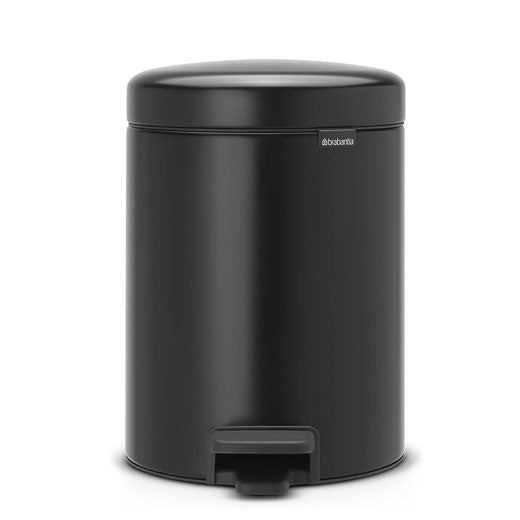 Basurero Pedal NewIcon 5 Litros Negro Mate Brabantia®