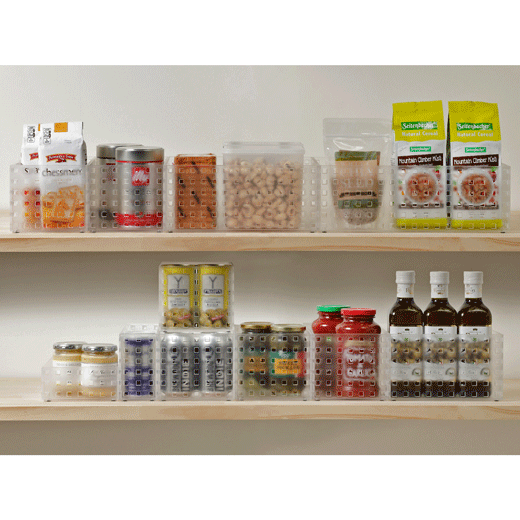 Contenedor Bricks Apilable Sin División Transparente 35x14x12,5cm Like it®