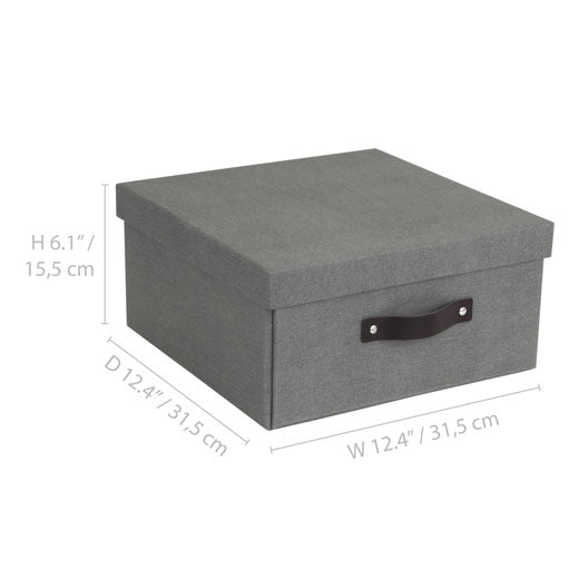 Caja de Almacenaje Levi Canvas Gris Bigso®