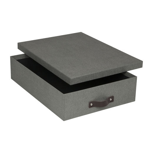 Caja de Almacenaje de Documentos Oskar Canvas Gris Bigso®