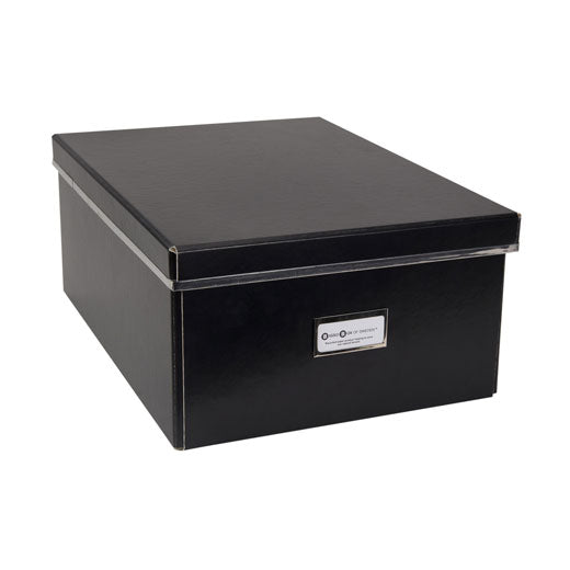 Caja de Almacenamiento Kaj Cartón Laminado Negro Bigso®