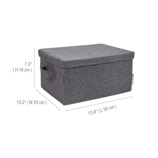 Caja de Almacenamiento Pequeña Soft Gris Bigso®