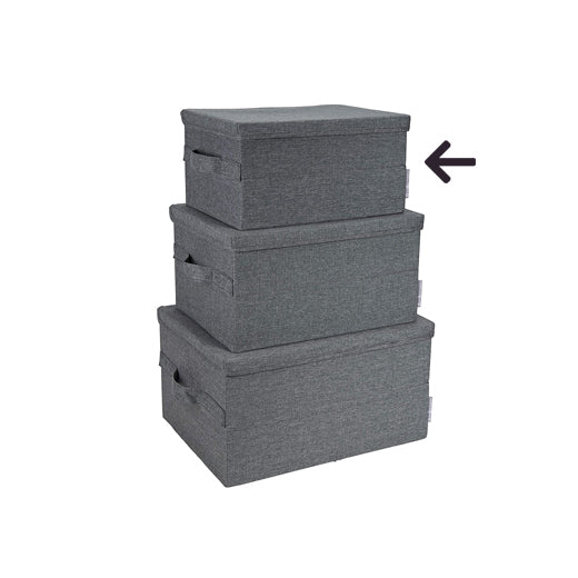 Caja de Almacenamiento Pequeña Soft Gris Bigso®