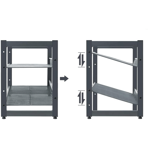 Estante para Zapatos de 2 Niveles Ajustable Gris Oscuro Songmics®