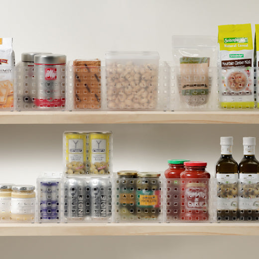 Contenedor Bricks Apilable 2 Divisiones Transparente 21x14x12,5cm Like it®