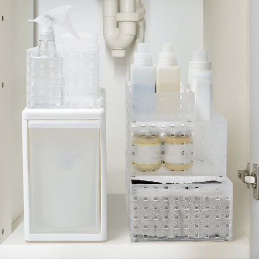 Contenedor Bricks Apilable 3 Divisiones Transparente 28x14x12,5cm Like it®