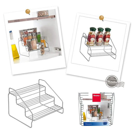 Organizador Condimentos Repisa 3 Niveles Steppo Metaltex®