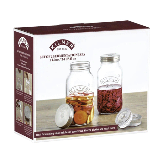 Set 2 Frascos para Fermentar 1Lt Kilner®