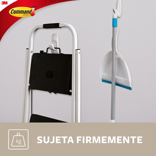 Set 2 Ganchos Medianos con Punta Metálica Command™ (Soportan hasta 1,3Kg)