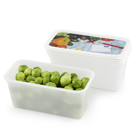 Set 3 contenedores plásticos para refrigerador Domino 1,5Lts Rotho®