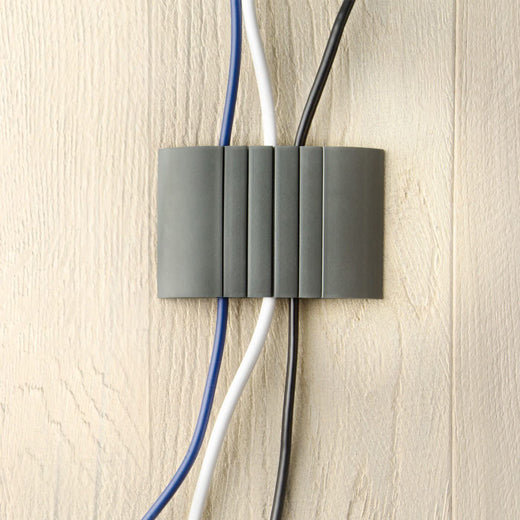 Sostenedor y Organizador de Cables Gris con Adhesivo Cable Station 2 UT Wire®