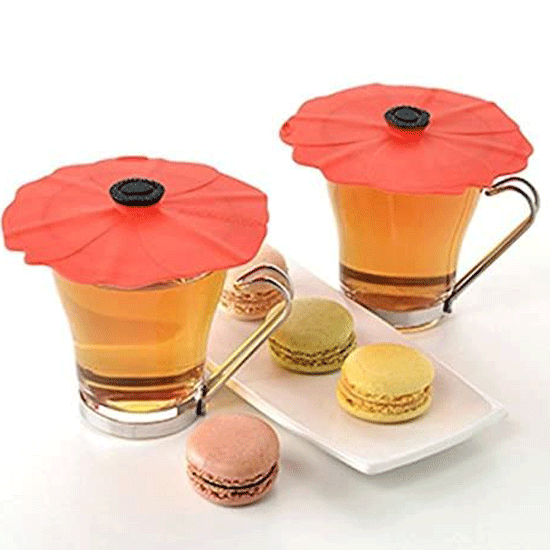 Set 2 Tapas de Silicona para Vasos Poppy Lid 10cm Charles Viancin®