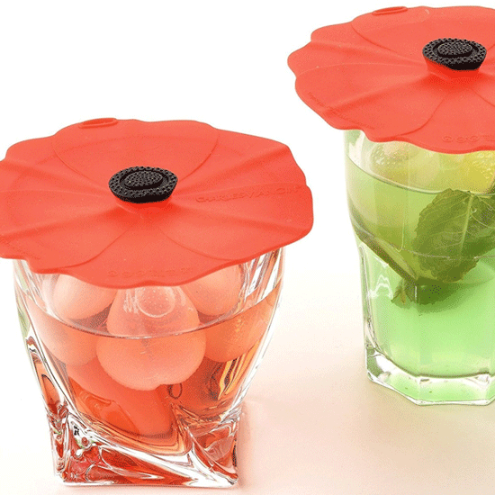 Set 2 Tapas de Silicona para Vasos Poppy Lid 10cm Charles Viancin®