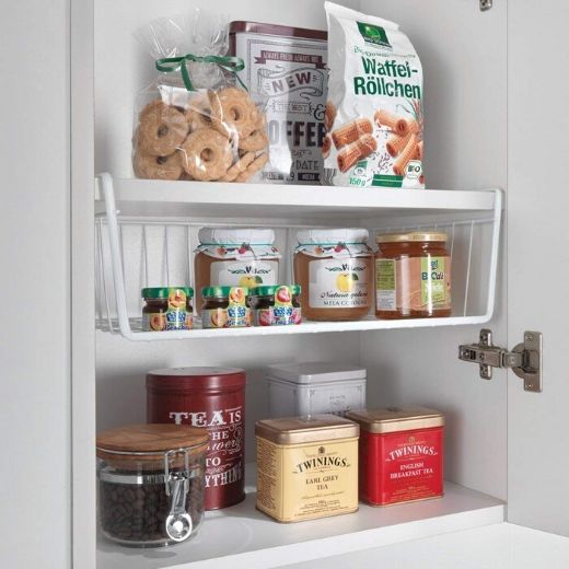 canasto organizador colgante metal para despensa cocina metaltex