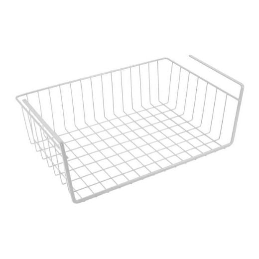 canasto organizador colgante metal blanco